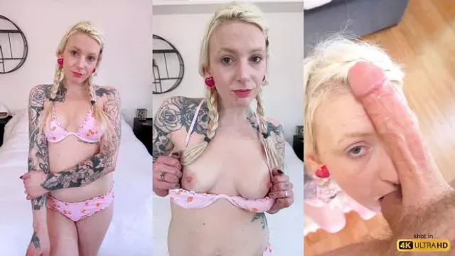Freaky Inked Slut Bunny Bae Giving Head