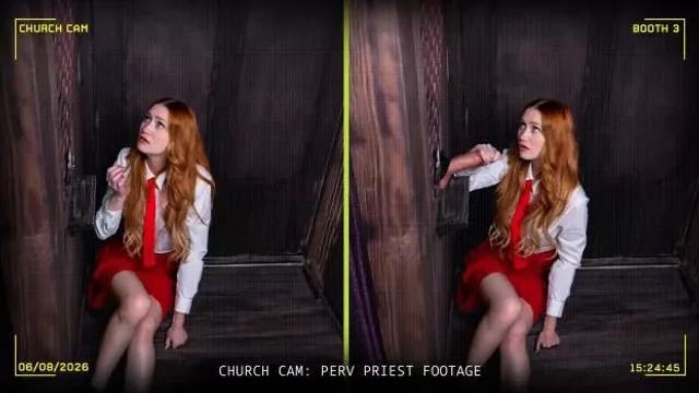 Scarlet Skies Gets Dominated By Perverted Priest In Confessional